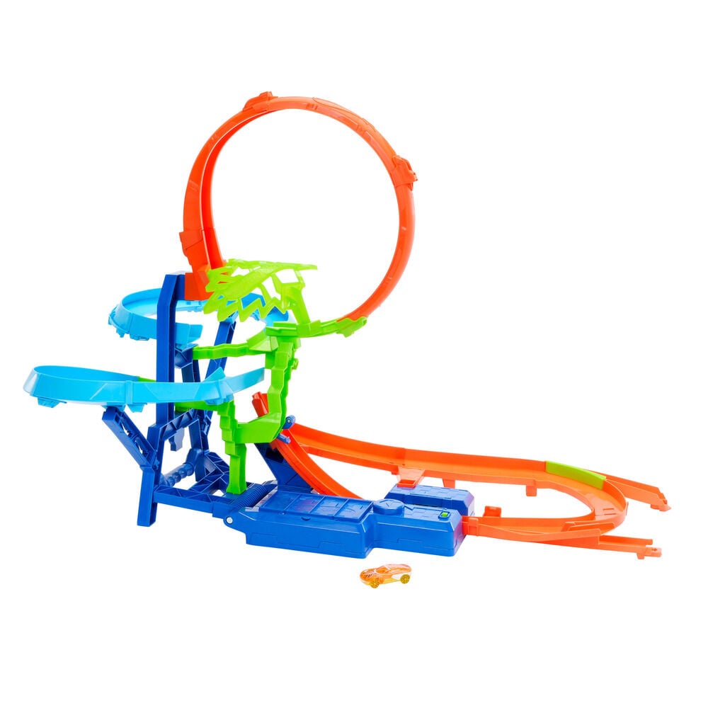 pista coches choque aereo hot wheels stunt traks