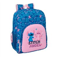 mochila angel & stitch disney 38cm adaptable