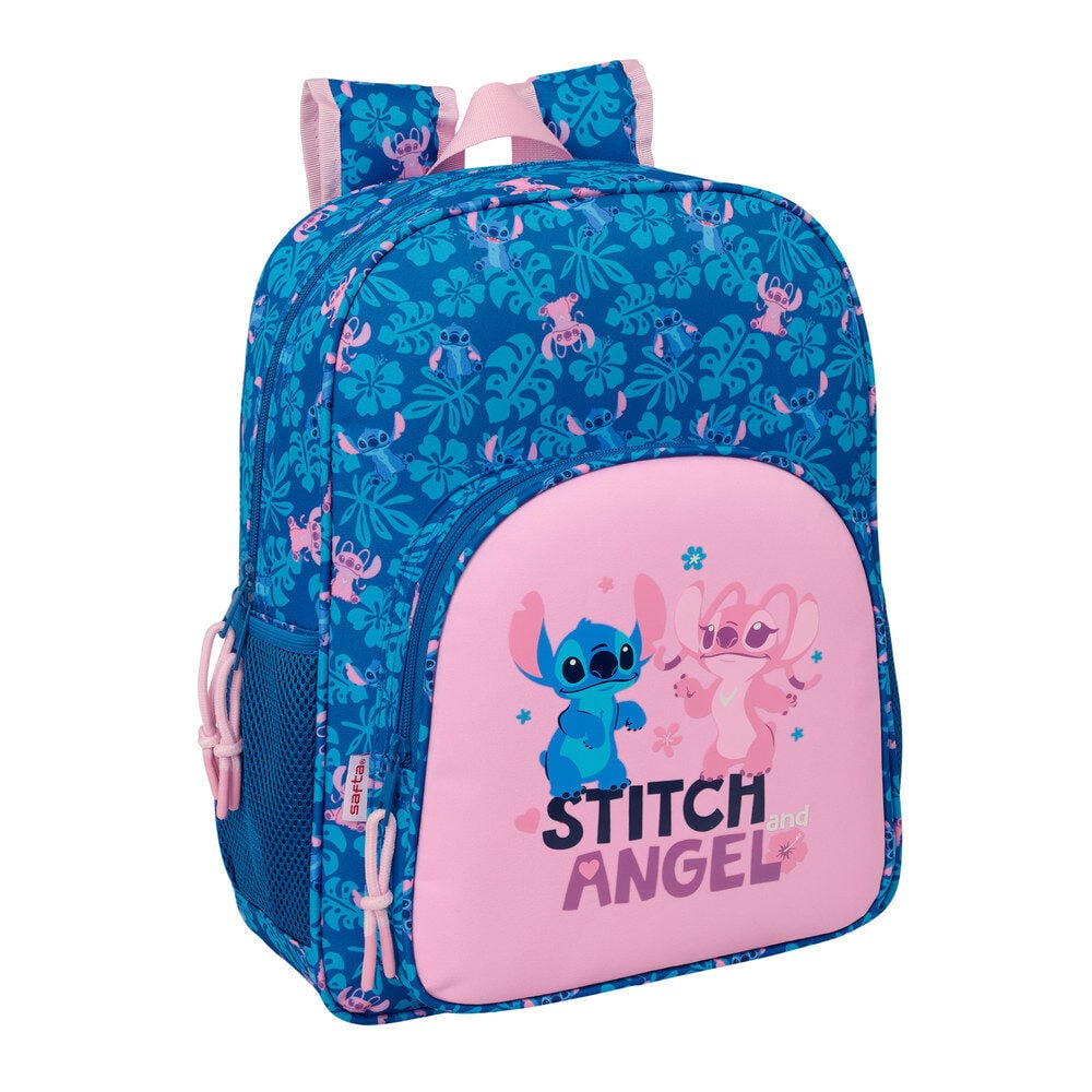 mochila angel & stitch disney 38cm adaptable