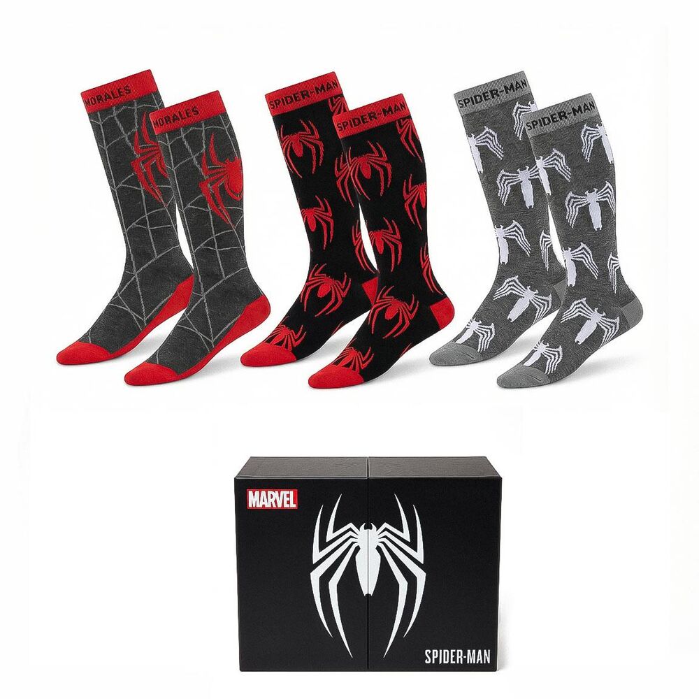 set 3 pares calcetines spiderman marvel adulto surtido