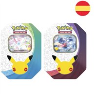 lata juego cartas sylveon / greninja 30th aniversario pokemon español surtido