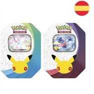 lata juego cartas sylveon / greninja 30th aniversario pokemon español surtido