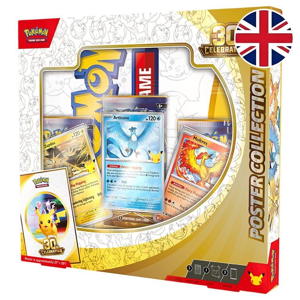 blister juego cartas 30th aniversario pokemon ingles