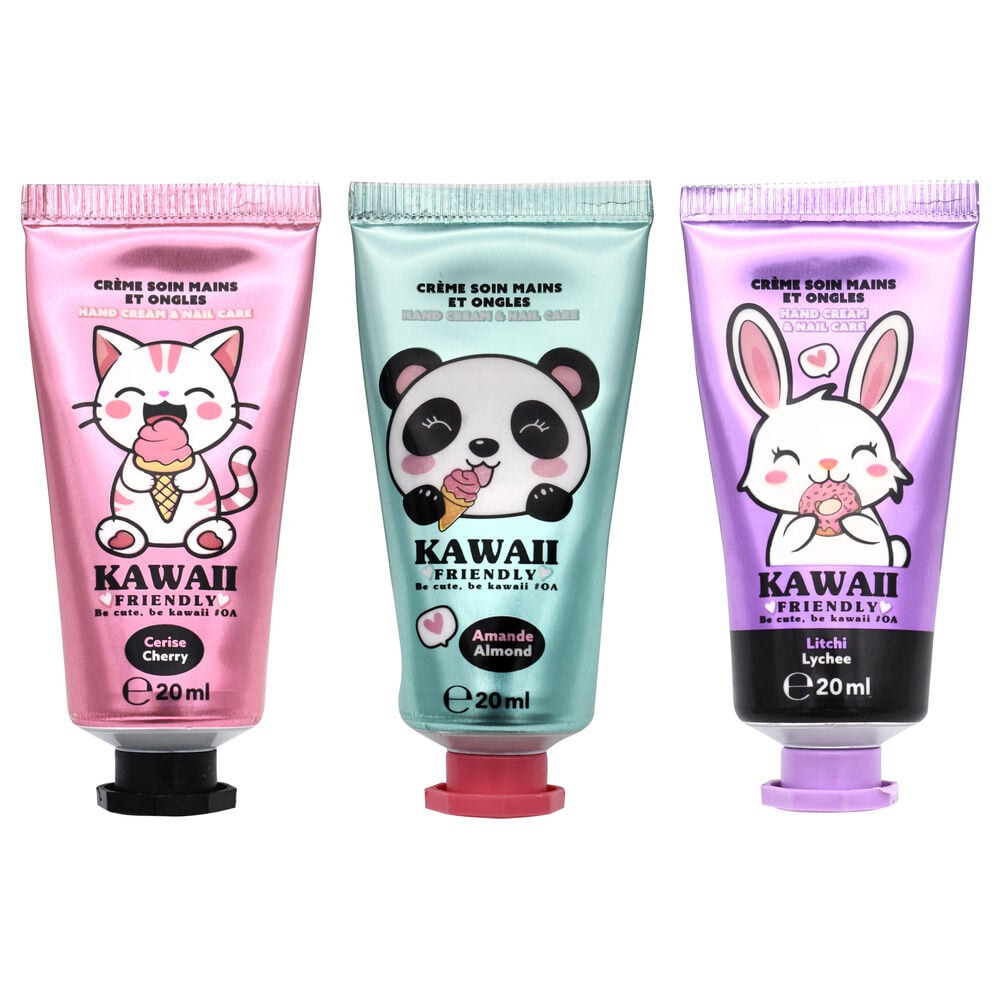 set 3 crema manos kawaii 20ml