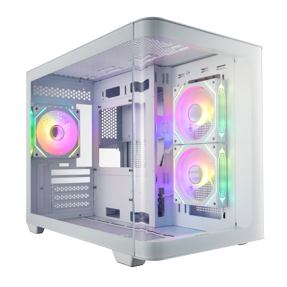 fsp s380-wa carcasa mini tower mitx, matx blanco argb