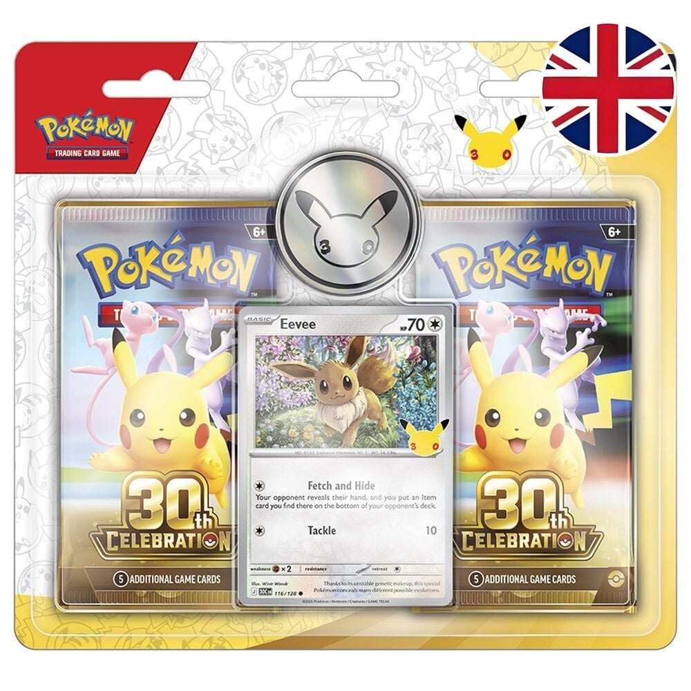 blister juego cartas 30th aniversario pokemon ingles