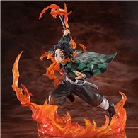 figura tanjiro kamado kyojuro rengokus sword guard demon slayer kimetsu no yaiba 19,5cm