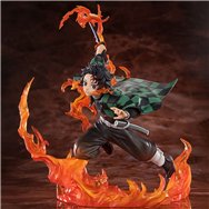 figura tanjiro kamado kyojuro rengokus sword guard demon slayer kimetsu no yaiba 19,5cm