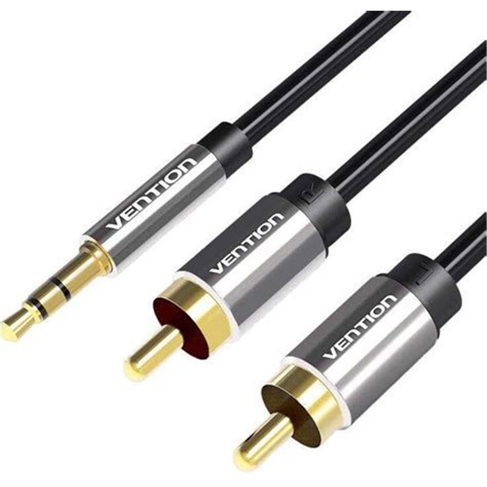 cable estereo vention jack 3.5/m - 2x rca/m 2m black