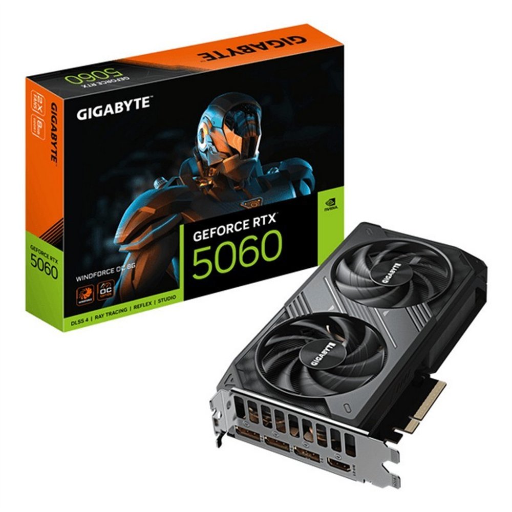 tarjeta de video nvidia gigabyte rtx5060 windforce oc 8gb gddr7 pcie 5.0