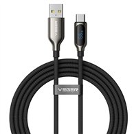 veger ac1-xhj cable usb usb 2.0 1,2 m usb a usb c 0,48 gbit/s 66 w negro