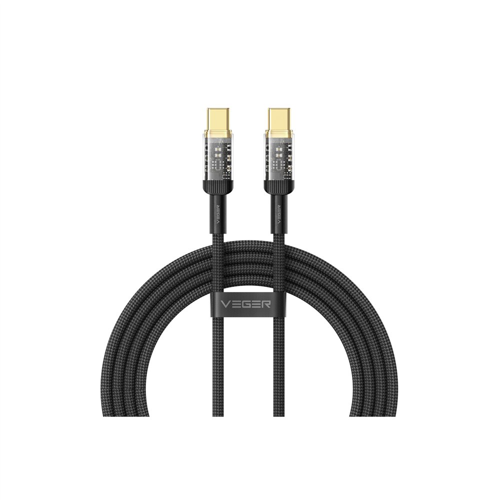 veger cable usb-c a usb-c negro 1.5 m carga rápida 240w