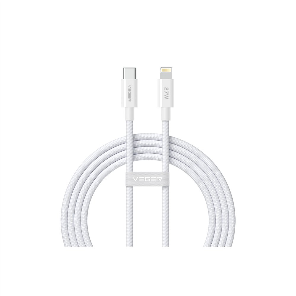 veger cable usb-c a lightning 1.2m pd 27w