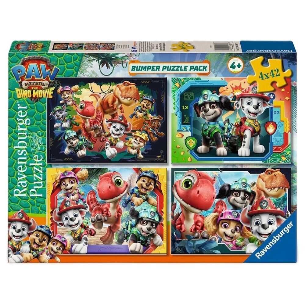 puzzle dino movie patrulla canina paw patrol 4x42pzs