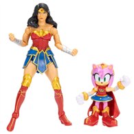 figura amy & wonder woman sonic the hedgehog x dc comics