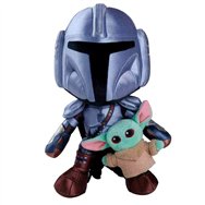 peluche star wars mandalorian con mini grogu 25 cm