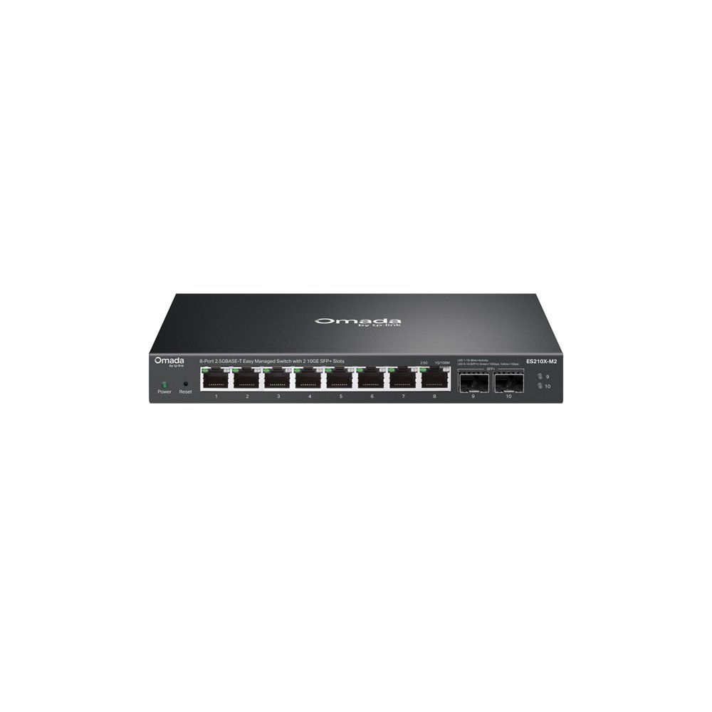 tp-link es210x-m2 switch gestionado 2.5g ethernet (100/1000/2500) montaje en pared/escritorio negro