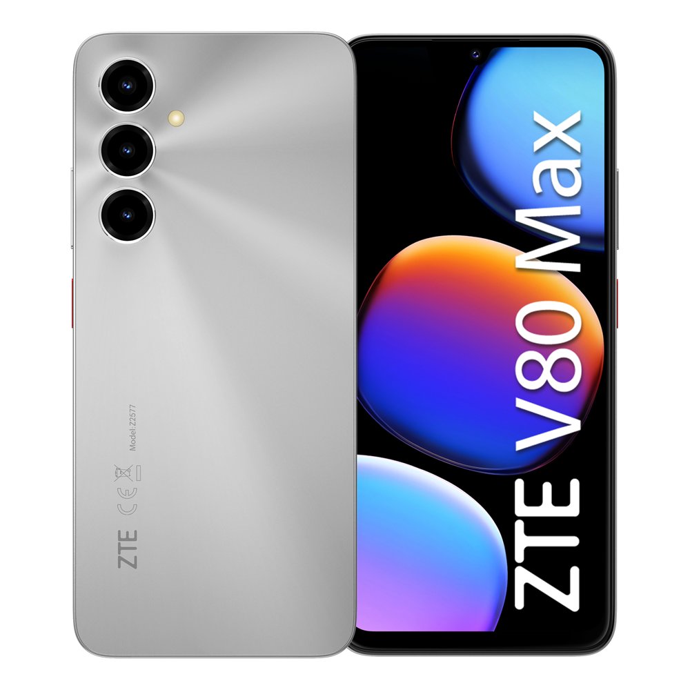 zte v80 max 17,5 cm (6.9") ranura híbrida dual sim android 16.0 4g usb tipo c 12 gb 128 gb 6000 mah plata