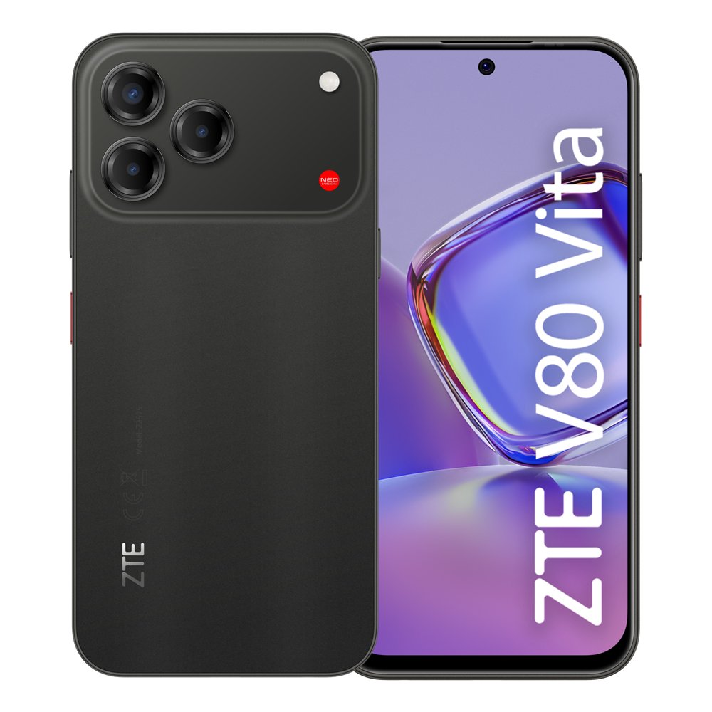 zte v80vita256blk smartphones 17,1 cm (6.75") ranura híbrida dual sim android 16.0 4g usb tipo c 4 gb 256 gb 5000 mah negro