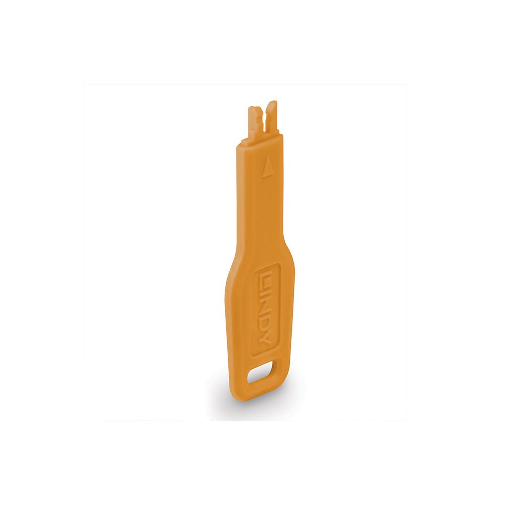 lindy 47896 bloqueador de puerto llave de bloqueador de puerto rj-45 naranja acrilonitrilo butadieno estireno (abs)