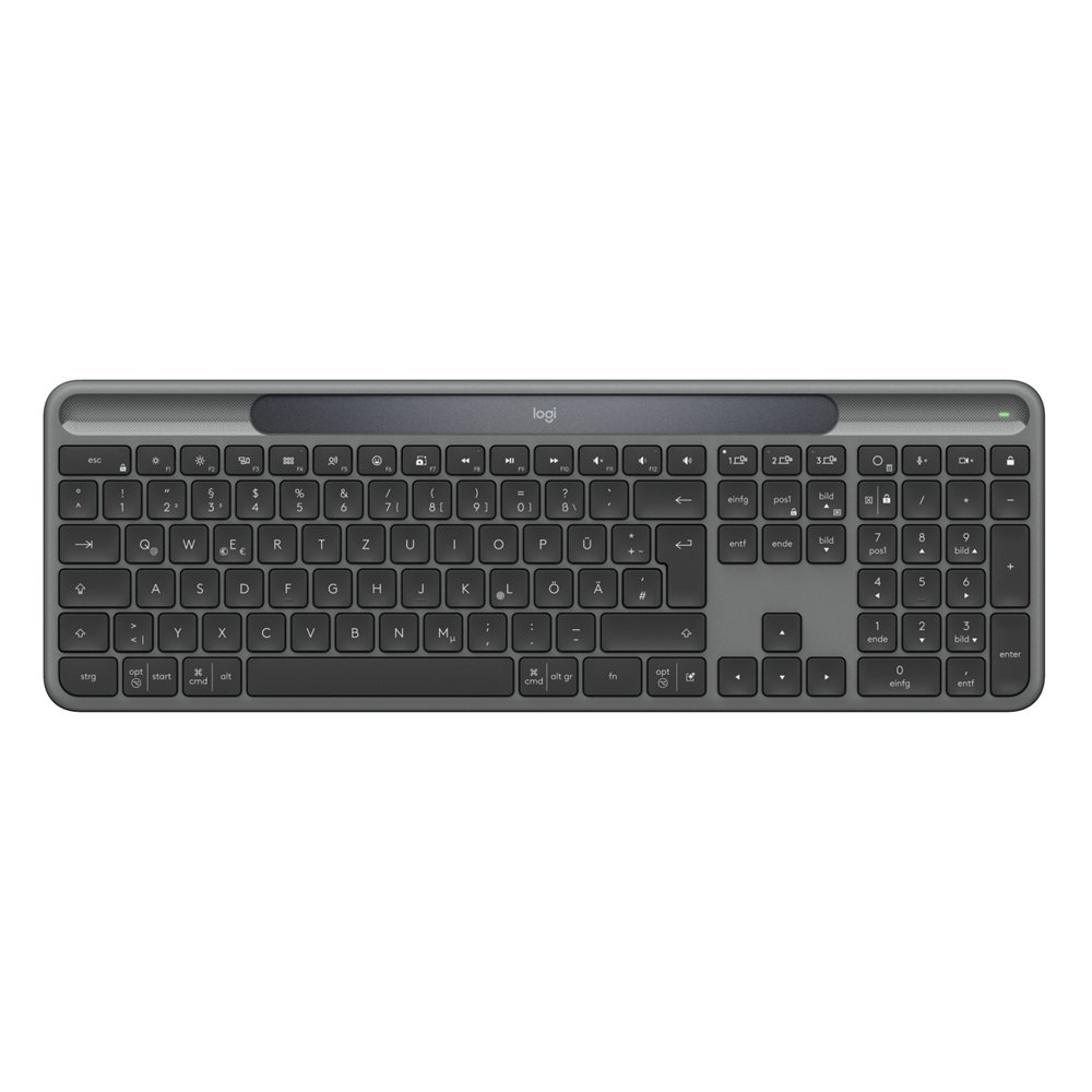 logitech signature slim solar + k980 teclado universal rf wireless + bluetooth qwertz alemán grafito