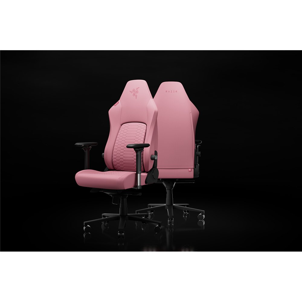 razer iskur v2 newgen butaca para jugar asiento acolchado rosa