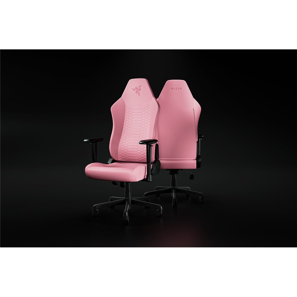 razer iskur v2 x newgen silla para videojuegos de pc asiento (de seguridad) de butaca rosa