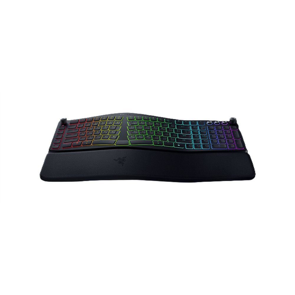 razer pro type ergo teclado universal usb + rf wireless + bluetooth qwerty inglés de ee. uu. negro
