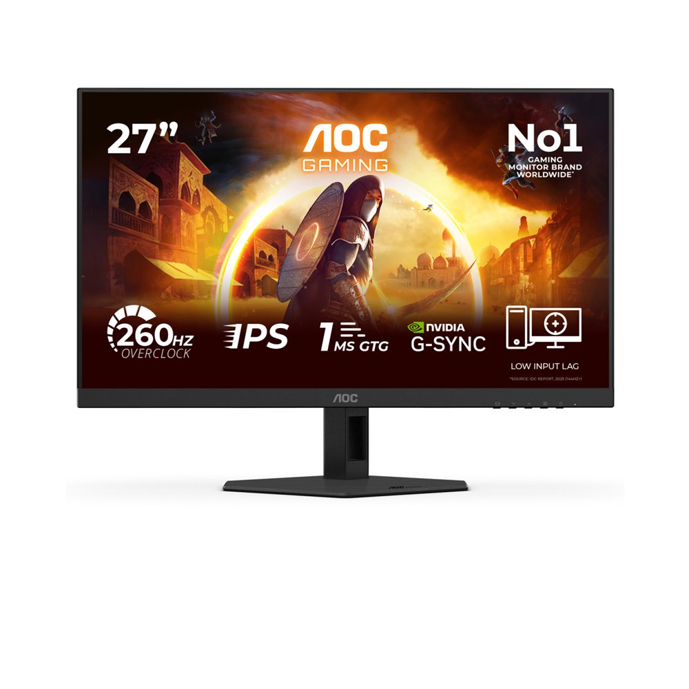 aoc g4 27g4zrep pantalla para pc 68,6 cm (27") 1920 x 1080 pixeles full hd lcd negro, rojo