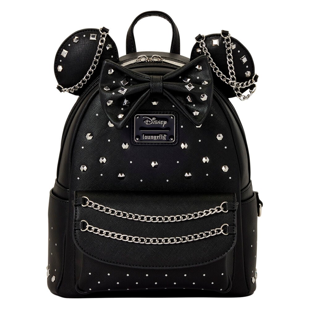 mochila studs & chains minnie disney loungefly 26cm