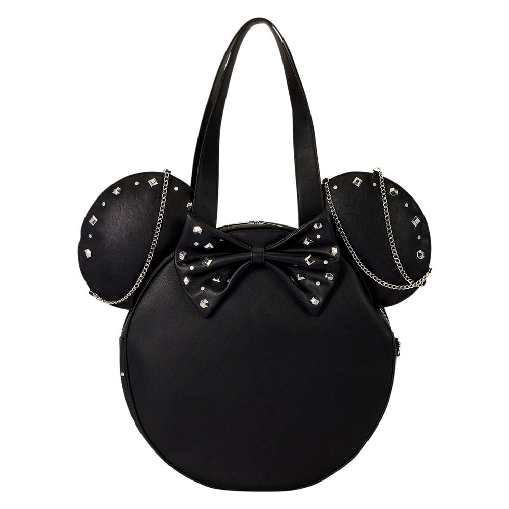 bolso tote bag studs & chains minnie disney loungefly