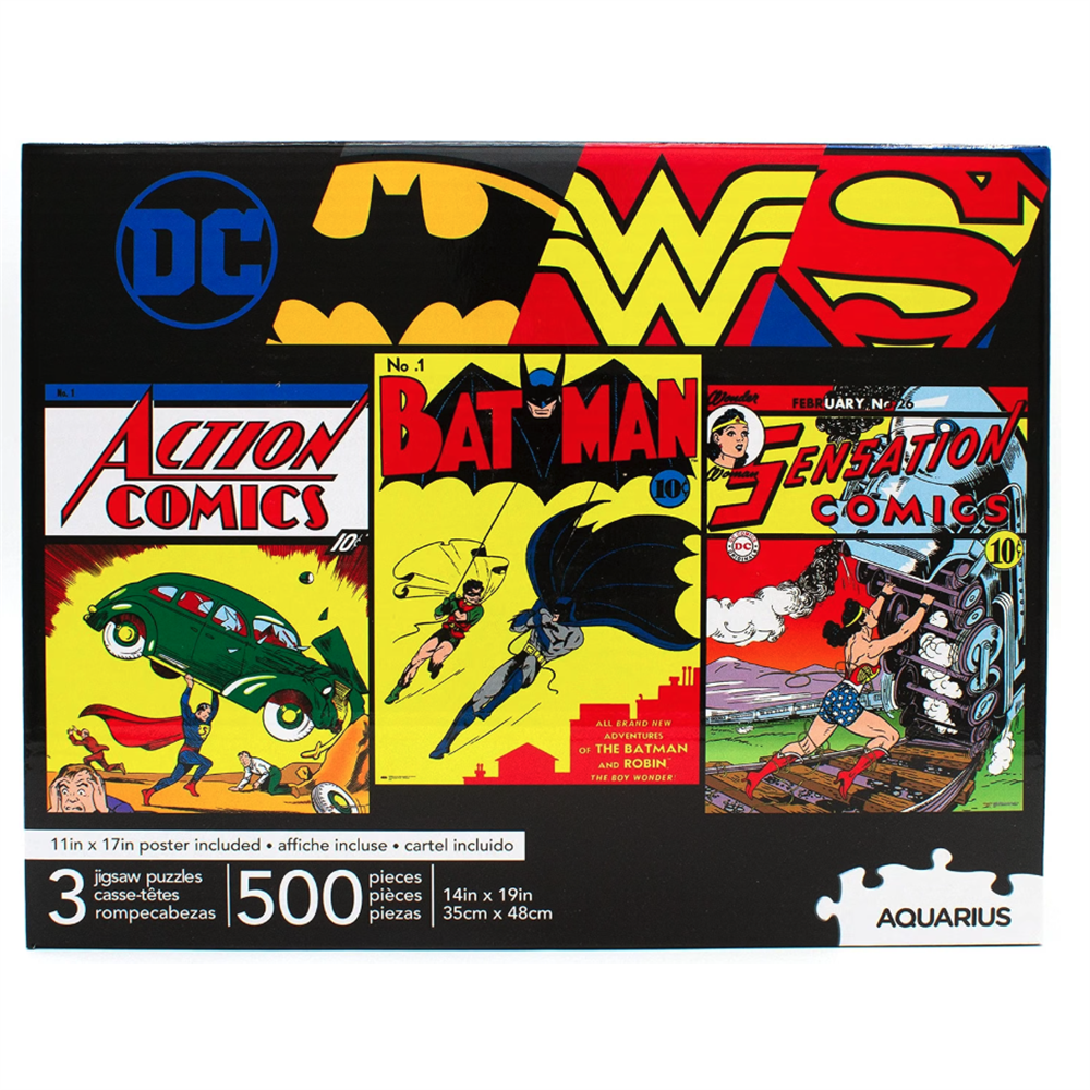 set 3 puzzles dc comics 500pzs