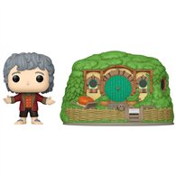 figura pop town el señor de los anillos bilbo baggins with bag-end