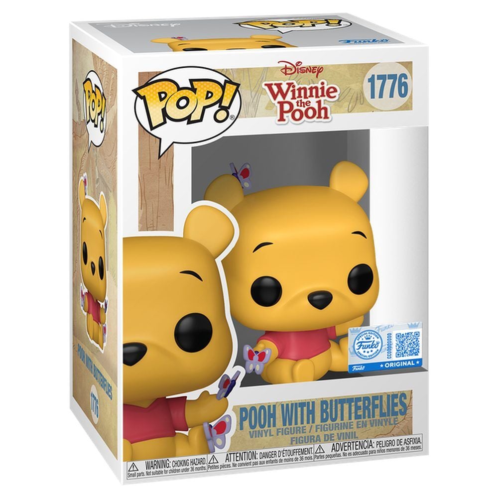 figura pop disney winnie the pooh - pooh with butterflies exclusive