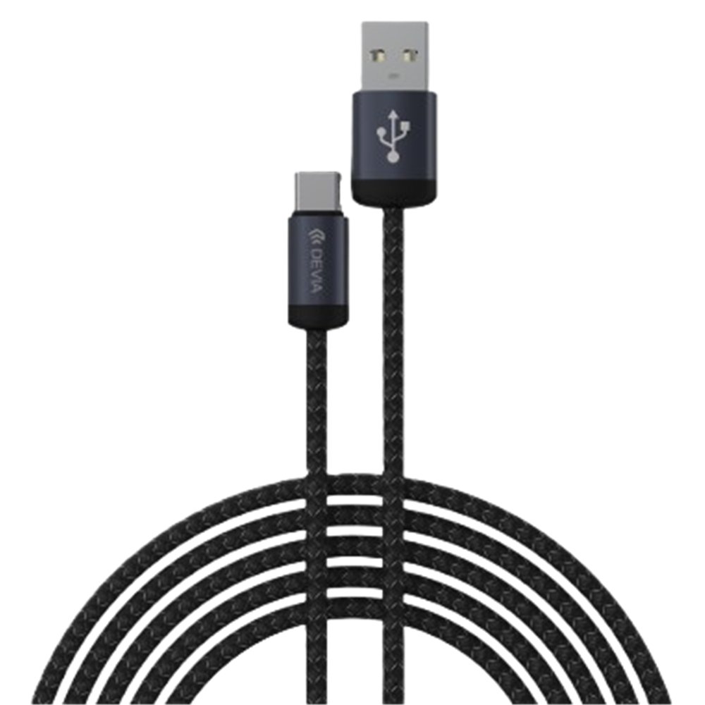 DEVIA CABLE GRACIOUS USB A - TIPO C 2A 2M NEGRO