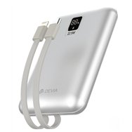 DEVIA BATERIA AUXILIAR MINI 10000MAH 22,5W + 2 CABLES PLATA
