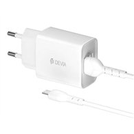 DEVIA BATERIA AUXILIAR MAGNETICA CON SOPORTE 3 EN 1 10000MAH BLANCO
