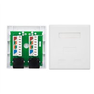 Roseta De Pared Nanocable 2xrj45 Cat.6 Utp White