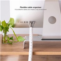Organizador De Cable Nanocable Flexible 25mm 3m White