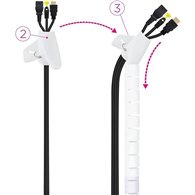 Organizador De Cable Nanocable Flexible 25mm 3m White