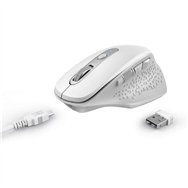 Raton Trust Ozaa Ergonomico Recargable Wireless White