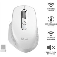 Raton Trust Ozaa Ergonomico Recargable Wireless White