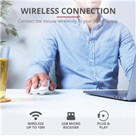 Raton Trust Ozaa Ergonomico Recargable Wireless White