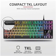 Teclado Trust Gaming Gxt 833 Metalico Usb Rgb