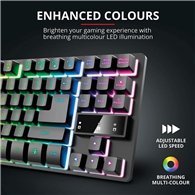 Teclado Trust Gaming Gxt 833 Metalico Usb Rgb