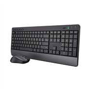 Teclado Raton Trust Trezo Wireless Black Eco