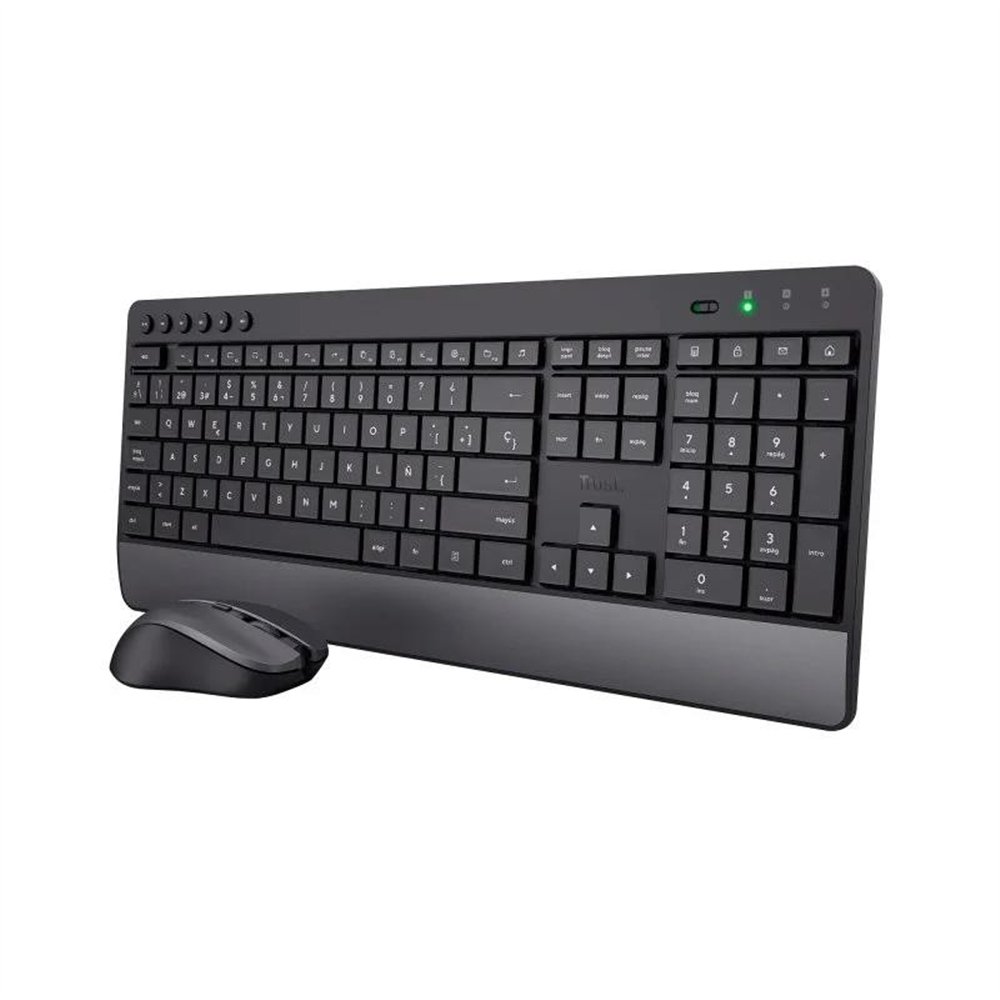 Teclado Raton Trust Trezo Wireless Black Eco