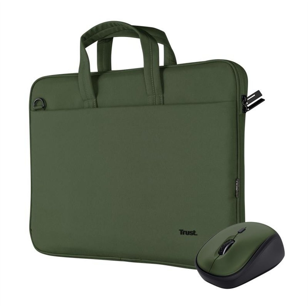 Maletin Trust Bologna 16 Green Raton Wireless Silent Green