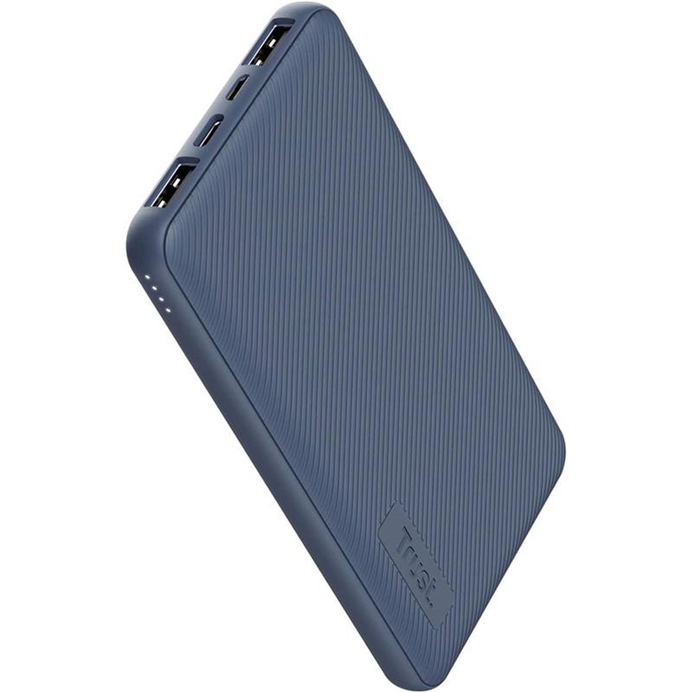 Powerbank Trust Primo Slim 10000mah X2 Usb-a Usb-c Micro-usb Eco Blue