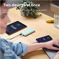 Powerbank Trust Primo Slim 10000mah X2 Usb-a Usb-c Micro-usb Eco Green